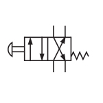 Zawór sterujący kierunkiem przepływu 4/2 ze sprężyną